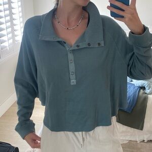 FP Movement - So Fly Henley Top in Midnight Jade - NWT